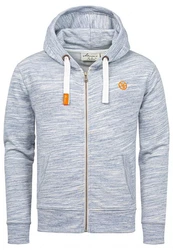 Amaci&Sons Kapuzenpullover MILTON Sweatjacke Grau/Hellgrau/Hellblau