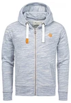 Amaci&Sons Kapuzenpullover MILTON Sweatjacke Grau/Hellgrau/Hellblau