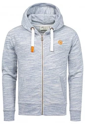 Amaci&Sons Kapuzenpullover MILTON Sweatjacke Grau/Hellgrau/Hellblau