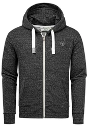 Amaci&Sons Kapuzenpullover MILTON Sweatjacke Dunkelgrau/Grau