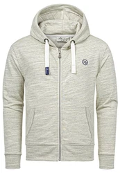 Amaci&Sons Kapuzenpullover MILTON Sweatjacke Khaki/Grau/Braun/Creme/Beige/Hellgrau