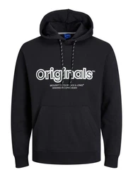 Jack & Jones Sweatshirt JORLAKEWOOD SWEAT HOOD BF LN Dunkelblau/Schwarz/Dunkelgrau