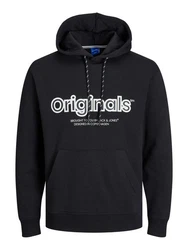 Jack & Jones Sweatshirt JORLAKEWOOD SWEAT HOOD BF LN Dunkelblau/Schwarz/Dunkelgrau