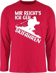 Shirtracer Rundhalsshirt Mir reicht's ich geh Skifahren weiß