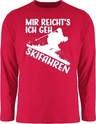 Shirtracer Rundhalsshirt Mir reicht's ich geh Skifahren weiß