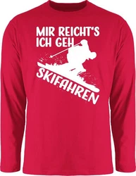Shirtracer Rundhalsshirt Mir reicht's ich geh Skifahren weiß