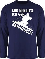 Shirtracer Rundhalsshirt Mir reicht's ich geh Skifahren weiß