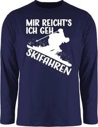 Shirtracer Rundhalsshirt Mir reicht's ich geh Skifahren weiß