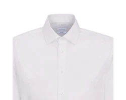 Seidensticker Herren Shaped Bügelfrei Kent Langarm Business Shirt Weiß/Creme