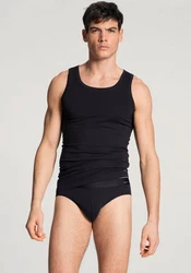 CALIDA Cotton Code Athletic Shirt Schwarz/Dunkelblau