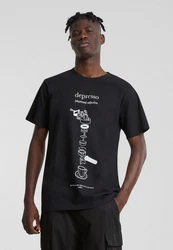 Mister Tee T-Shirt Depresso Tee Braun/Lila/Grau/Dunkelgrau