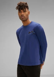 STREET ONE MEN T-Shirt mit Rundhalsausschnitt Hellblau/Blau/Schwarz