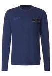 STREET ONE MEN T-Shirt mit Rundhalsausschnitt Hellblau/Blau/Schwarz