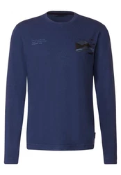 STREET ONE MEN T-Shirt mit Rundhalsausschnitt Hellblau/Blau/Schwarz
