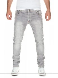 Yazubi Slim-fit Jeans Steve 5-Pocket Style Grau/Hellgrau/Creme