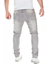 Yazubi Slim-fit Jeans Steve 5-Pocket Style Grau/Hellgrau/Creme