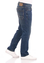 TOM TAILOR Straight-Jeans Herren Jeanshose Marvin Regular Fit Denim Hose Blau/Dunkelblau