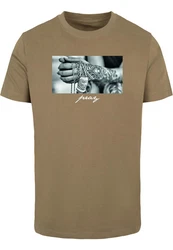 Mister Tee T-Shirt Pray 2.0 Tee Dunkelgrün/Beige/Grau/Braun/Khaki