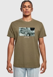 Mister Tee T-Shirt Pray 2.0 Tee Dunkelgrün/Beige/Grau/Braun/Khaki