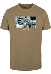 Mister Tee T-Shirt Pray 2.0 Tee Dunkelgrün/Beige/Grau/Braun/Khaki