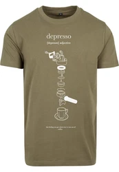 Mister Tee T-Shirt Depresso Tee Braun/Dunkelgrün/Lila