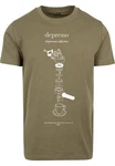 Mister Tee T-Shirt Depresso Tee Braun/Dunkelgrün/Lila