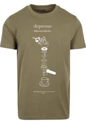 Mister Tee T-Shirt Depresso Tee Braun/Dunkelgrün/Lila