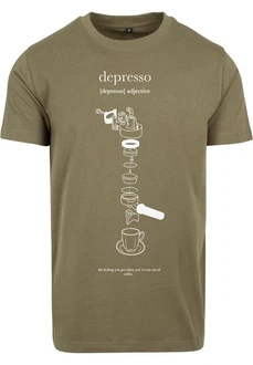 Mister Tee T-Shirt Depresso Tee Braun/Dunkelgrün/Lila