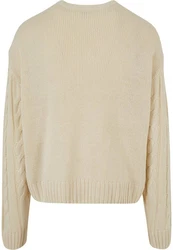 Urban Classics Rundhalspullover Boxy Sweater Beige/Khaki/Weiß/Orange