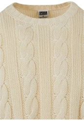 Urban Classics Rundhalspullover Boxy Sweater Beige/Khaki/Weiß/Orange