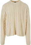 Urban Classics Rundhalspullover Boxy Sweater Beige/Khaki/Weiß/Orange