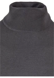 Urban Classics Rundhalspullover Herren Knitted Turtleneck Sweater (1-tlg) Dunkelgrau/Grau/Dunkelblau