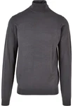 Urban Classics Rundhalspullover Herren Knitted Turtleneck Sweater (1-tlg) Dunkelgrau/Grau/Dunkelblau