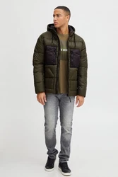 Blend Wintermantel BHOuterwear Dunkelgrün/Grün/Lila