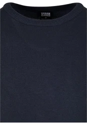 URBAN CLASSICS Rundhalspullover Urban Classics Herren Knitted Crewneck Sweater Dunkelblau/Blau
