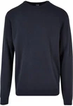 URBAN CLASSICS Rundhalspullover Urban Classics Herren Knitted Crewneck Sweater Dunkelblau/Blau