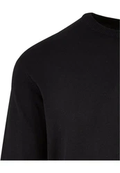 URBAN CLASSICS Rundhalspullover Urban Classics Herren Knitted Crewneck Sweater Schwarz/Dunkelblau