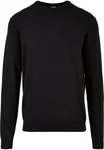 URBAN CLASSICS Rundhalspullover Urban Classics Herren Knitted Crewneck Sweater Schwarz/Dunkelblau