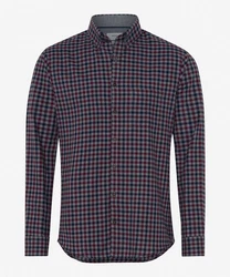 Brax Langarmhemd Rot/Bordeaux/Hellblau/Dunkelrot