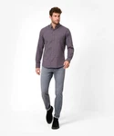Brax Langarmhemd Rot/Bordeaux/Hellblau/Dunkelrot
