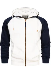 Indicode Kapuzenpullover INPulko Creme/Weiß/Hellblau/Dunkelblau/Blau
