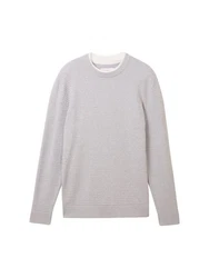 TOM TAILOR Denim Strickpullover STRUCTURED DOUBLELAYER 