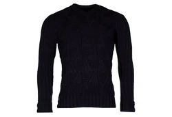 Banco 2-in-1 Pullover mit abnehmbarem Stehkragen Dunkelblau/Schwarz