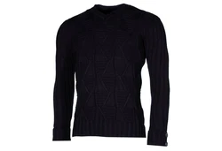 Banco 2-in-1 Pullover mit abnehmbarem Stehkragen Dunkelblau/Schwarz