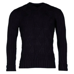 Banco 2-in-1 Pullover mit abnehmbarem Stehkragen Dunkelblau/Schwarz