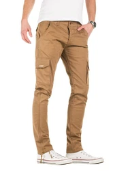 Yazubi Cargohose Cargo Pants Jan Herren Slim Fit Chinohose Khaki/Braun