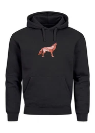 Hoodie Hoodie Herren Wolf Polygon Tiere Print Aufdruck Geometrie Kapuzen-Pull