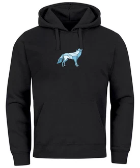 Neverless Hoodie Herren Geometrie Polygon Tiere Print Motiv