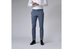 Hirschthal Chinohose Herren Chino Hose Herrenhose Casual Slim-Fit Grau/Dunkelblau/Blau/Hellblau