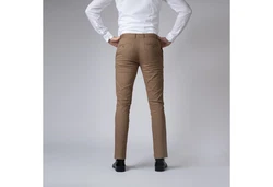 Hirschthal Chinohose Herren Chino Hose Herrenhose Casual Slim-Fit Khaki/Braun/Beige